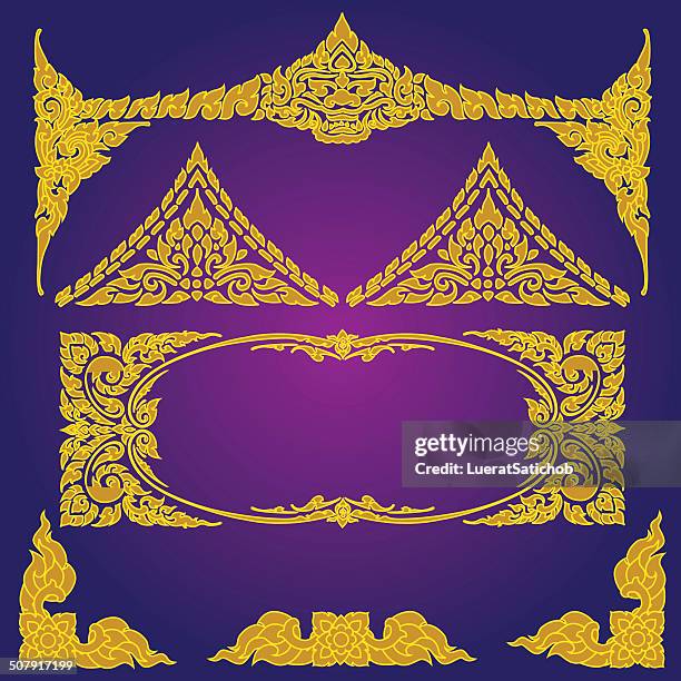 ilustrações, clipart, desenhos animados e ícones de 1/eps10 design tailandês - arte cultura e espetáculo