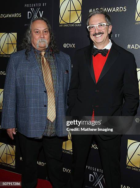 Set Decorator Peter Gurski and guest arrive at the 20th Annual Art Directors Guild Excellence In Production Design Awards at The Beverly Hilton Hotel...