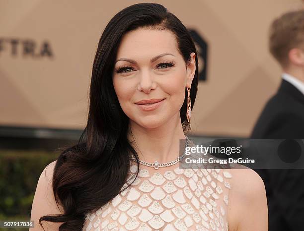 Actress Laura Prepon arrives at the 22nd Annual Screen Actors Guild Awards at The Shrine Auditorium on January 30, 2016 in Los Angeles, California.