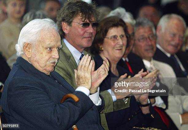 Prince Rainier III of Monaco and Prince Ernst August of Hanover attend the 37th International Bouquet contest at the Monaco Garden Club May 1, 2004...