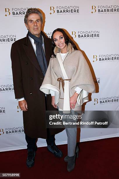 Of Hotel Barriere Dominique Desseigne and his companion Dancer Alexandra Cardinale attend the Theater Price 2015 of Foundation Diane & Lucien...