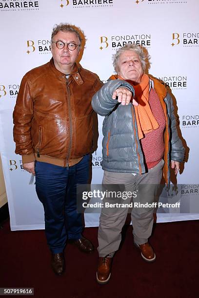 Dominique Besnehard and Director Josee Dayan attend the Theater Price 2015 of Foundation Diane & Lucien Barriere, given to the Theater Piece 'Je vous...