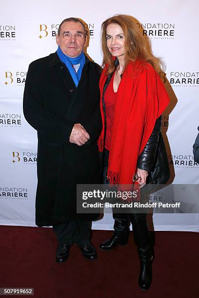 President of Forest Hill Michel Corbiere and his wife Actress Cyrielle Clair attend the Theater Price 2015 of Foundation Diane & Lucien Barriere,...