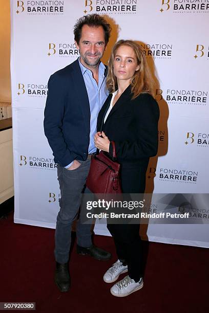 Actor Stephane De Groodt and his wife Odile d'Oultremont attend the Theater Price 2015 of Foundation Diane & Lucien Barriere, given to the Theater...