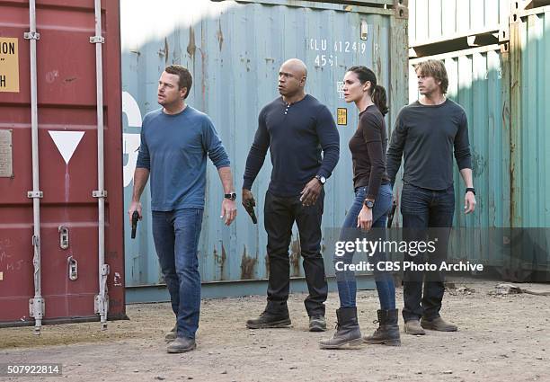 Matryoshka" -- Pictured: Chris O'Donnell , LL COOL J , Daniela Ruah and Eric Christian Olsen . In order to locate Arkady in Russia, the NCIS team...