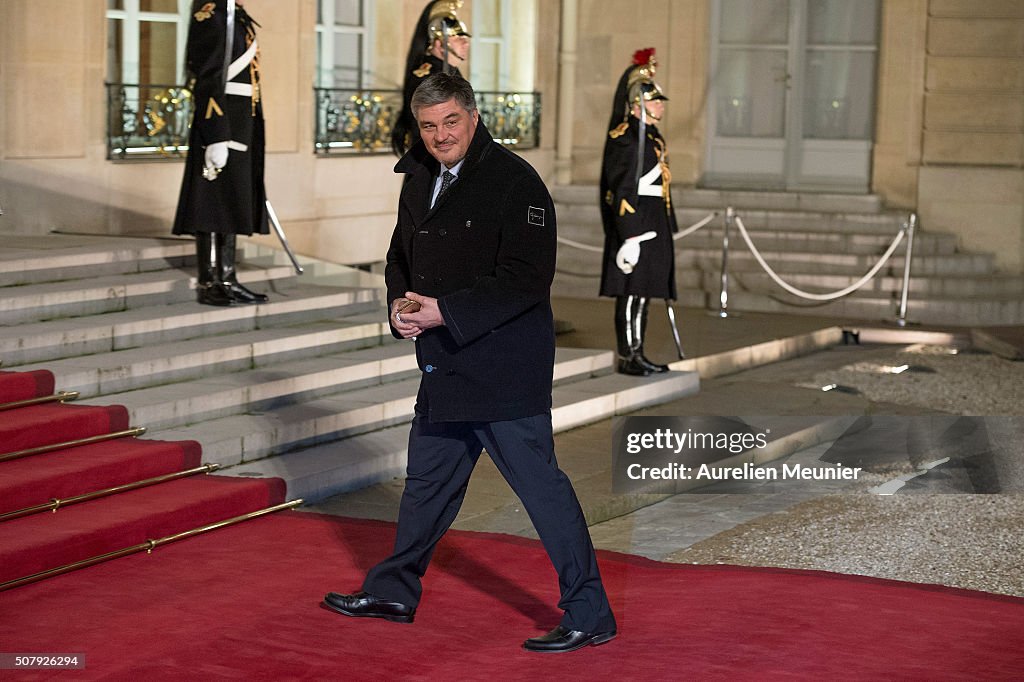 State Dinner in Honor of Raul Castro Ruz, President Of Cuba At Elysee Palace In Paris