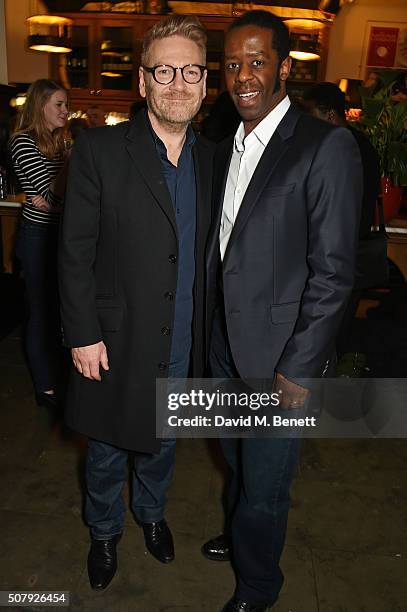 Sir Kenneth Branagh and Adrian Lester attend the press night after party of the Kenneth Branagh Theatre Company's production of "Red Velvet" at The...