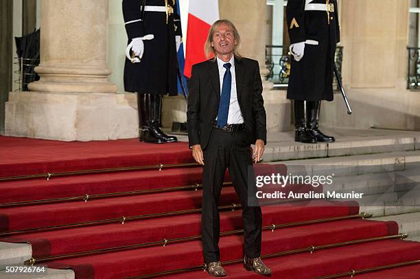 French urban climber Alain Robert arrives at Elysee Palace as French President Francois Hollande receives the Cuban President Raul Castro for a State...