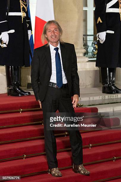 French urban climber Alain Robert arrives at Elysee Palace as French President Francois Hollande receives the Cuban President Raul Castro for a State...
