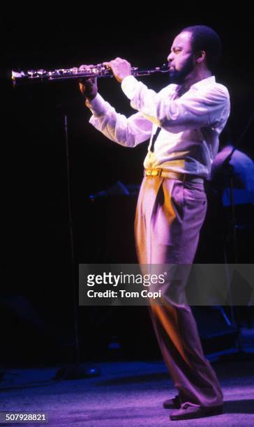American saxophonist Grover Washington Jr. Performing in Berkeley, California. Circa 1982