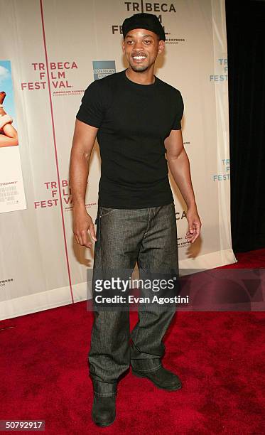 Actor Will Smith arrives at the "Raising Helen" screening during the 2004 Tribeca Film Festival on May 1, 2004 in New York City.
