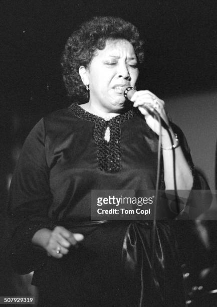 Photo of Etta Jones performing in Oakland, California. Circa 1981