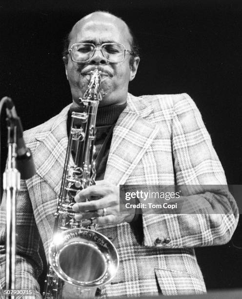 Photo of Benny Golson performing in Monterey, California. Circa 1975