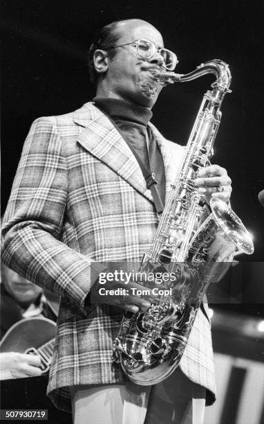 Photo of Benny Golson performing in Monterey, California. Circa 1975