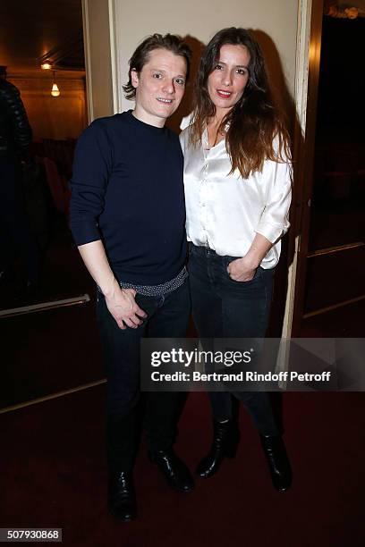 Actors of the Piece Benabar and Zoe Felix attend the Theater Price 2015 of Foundation Diane & Lucien Barriere, given to the Theater Piece 'Je vous...