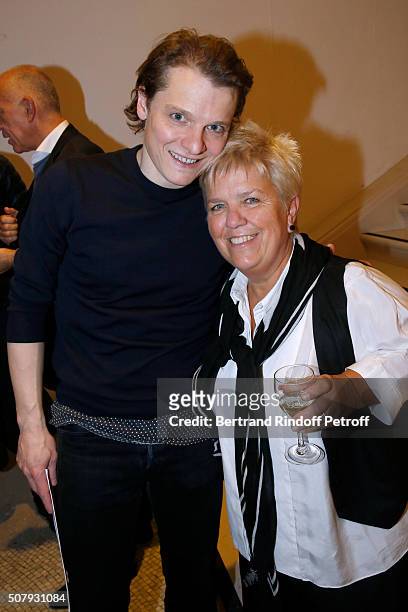 Actor of the Piece Benabar and Actress Mimie Mathy attend the Theater Price 2015 of Foundation Diane & Lucien Barriere, given to the Theater Piece...