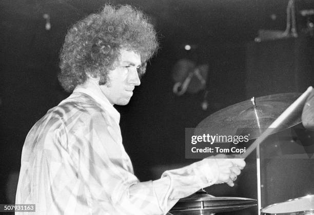 Photo of Mitch Mitchell performing in Ann Arbor, Michigan. Circa 1967