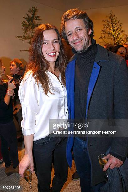 Actress of the Piece Zoe Felix and her companion Benjamin Rolland attend the Theater Price 2015 of Foundation Diane & Lucien Barriere, given to the...
