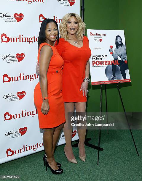 Essence Harris Banks and actress and television personlaity Wendy Williams attend #HealthyHeartSelfie Challenge at Initiative New York Headquarters...