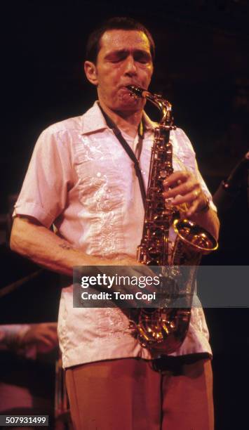 Musician Art Pepper performing in San Francisco, California circa 1980