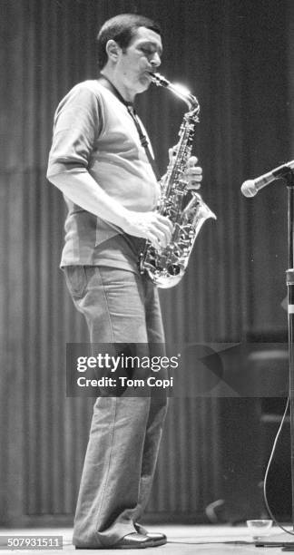Musician Art Pepper performing at Lincoln Center in 1977 in New York, New York.