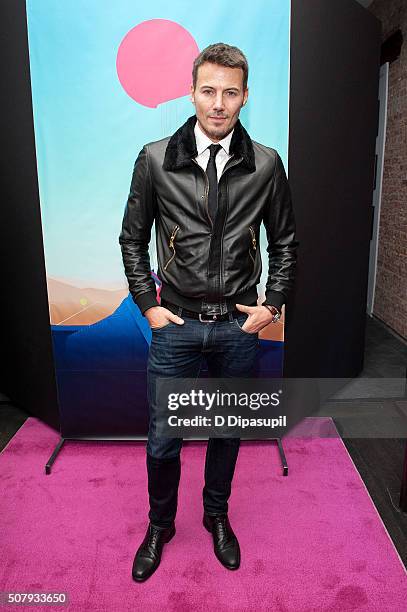 Alex Lundqvist attends the Stephen F fashion show during New York Fashion Week Men's Fall/Winter 2016 on February 1, 2016 in New York City.