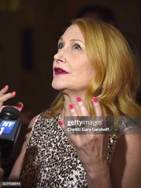 Actress Patricia Clarkson attends the New York Public Library For The Performing Arts' 50th Anniversary gala at The New York Public Library - Stephen...