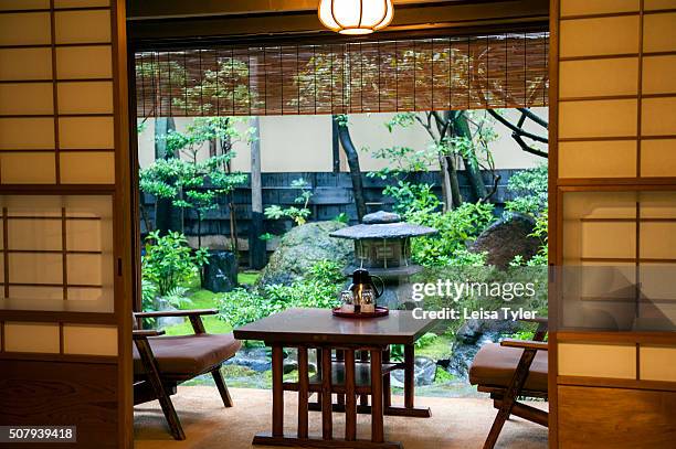 Bedroom in Hiiragiya ryokan, a small traditional Japanese inn which has been in the family for six generations and among Kyotos most illustrious....