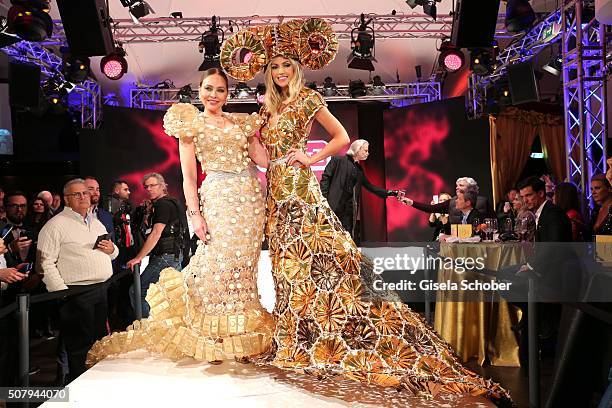 Ornella Muti and Rosanna Davison, daughter of Chris de Burg during the Lambertz Monday Night 2016 at Alter Wartesaal on February 1, 2016 in Cologne,...