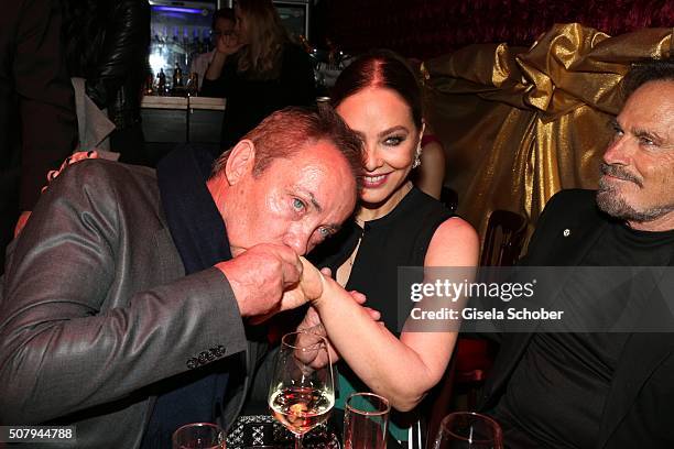 Udo Kier, Ornella Muti and Franco Nero during the Lambertz Monday Night 2016 at Alter Wartesaal on February 1, 2016 in Cologne, Germany.