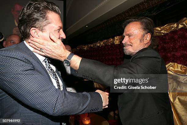 Hardy Krueger jr. And Franco Nero, did some movies with Hardy Krueger, father of Hardy Krueger jr., during the Lambertz Monday Night 2016 at Alter...