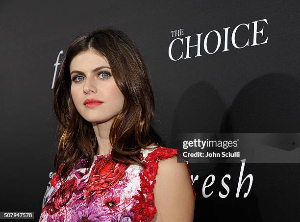 Actress Alexandra Daddario attends the premiere of Lionsgate's "The Choice" at ArcLight Cinemas on February 1, 2016 in Hollywood, California.