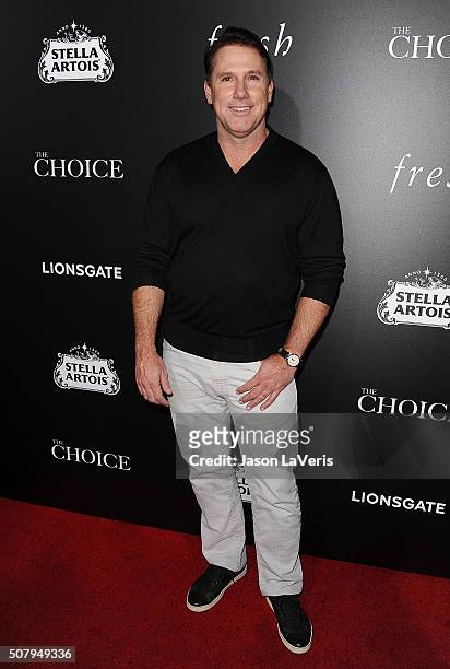 Writer Nicholas Sparks attends the premiere of "The Choice" at ArcLight Cinemas on February 1, 2016 in Hollywood, California.