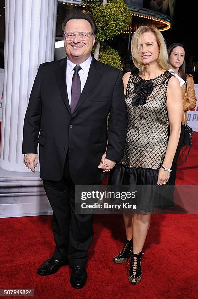 Actor Wayne Knight and Clare De Chenu attend the Premiere of Universal Pictures' 'Hail, Caesar!' at the Regency Village Theatre on February 1, 2015...