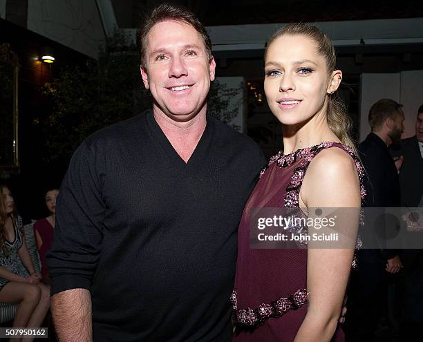 Author/Producer Nicholas Sparks and Actress Teresa Palmer attend the premiere of Lionsgate's "The Choice" after party at ArcLight Cinemas on February...