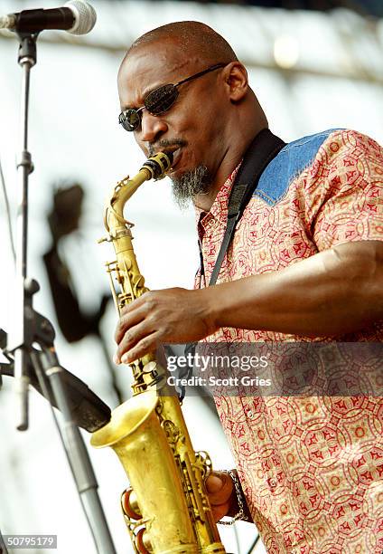 Karl Denson's Tiny Universe performs during Music Midtown May 2, 2004 in Atlanta, Georgia.