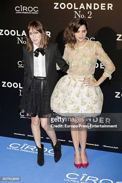 Macarena Gomez and Teresa Helbig attend the Madrid Fan Screening of the Paramount Pictures film 'Zoolander No. 2' at the Capitol Theater on February...