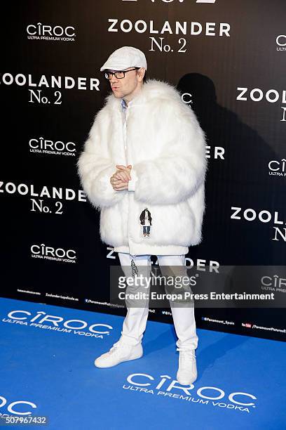 Santiago Segura attends the Madrid Fan Screening of the Paramount Pictures film 'Zoolander No. 2' at the Capitol Theater on February 1, 2016 in...