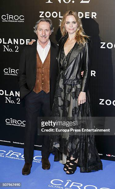 Roberto Torreta and Veronica Blume attend the Madrid Fan Screening of the Paramount Pictures film 'Zoolander No. 2' at the Capitol Theater on...