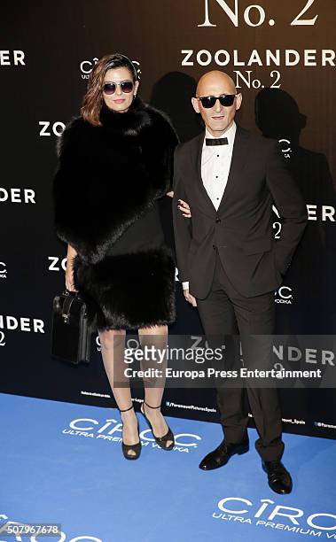 Maria Reyes and Modesto Lomba attend the Madrid Fan Screening of the Paramount Pictures film 'Zoolander No. 2' at the Capitol Theater on February 1,...