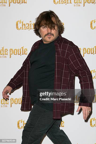 Actor Jack Black attends the 'Goosebumps -Chair de Poule-' Paris Photocall at Hotel Bristol on February 2, 2016 in Paris, France.