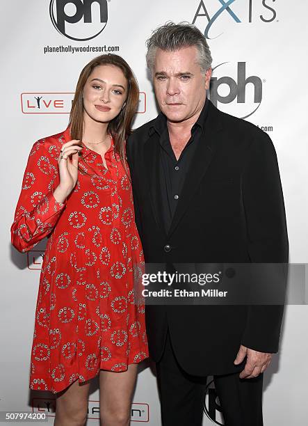 Actress Karsen Liotta and her father, actor Ray Liotta, attend the launch of Jennifer Lopez's residency "JENNIFER LOPEZ: ALL I HAVE" at Planet...