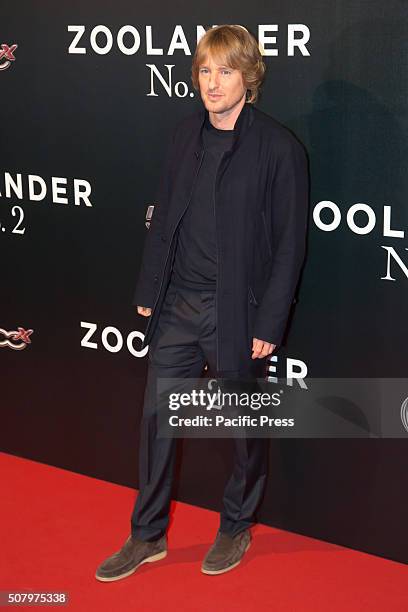 Owen Wilson during Red Carpet Zoolander 2 film presentation in Rome, Italy.