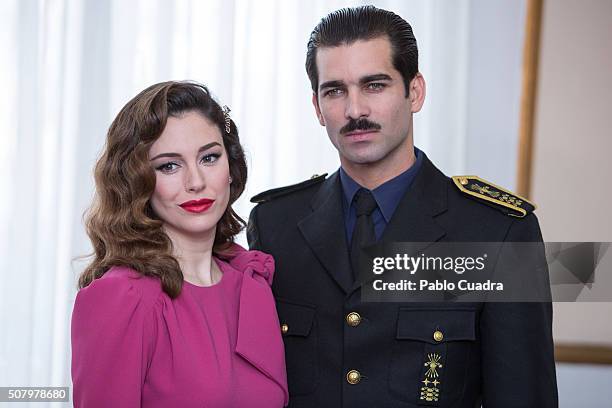 Ruben Cortada and Blanca Suarez present 'Lo Que Escondian Sus Ojos' on February 2, 2016 in Madrid, Spain.