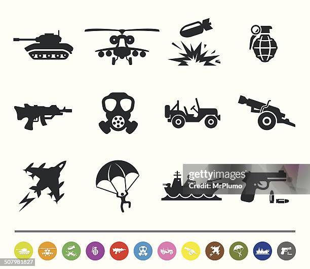 illustrazioni stock, clip art, cartoni animati e icone di tendenza di la guerra e l'esercito icons/siprocon collezione - maschera respiratoria