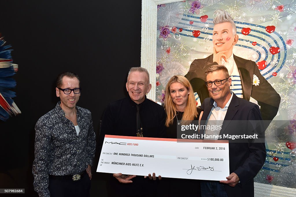 Jean Paul Gaultier Hands Over Check To Munich Aids Foundation