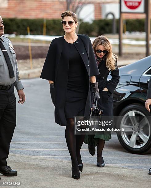 Stephanie Seymour is seen making an appearance at Stamford Superior Court where she faces charges of Driving Under the Influence on February 2, 2016...