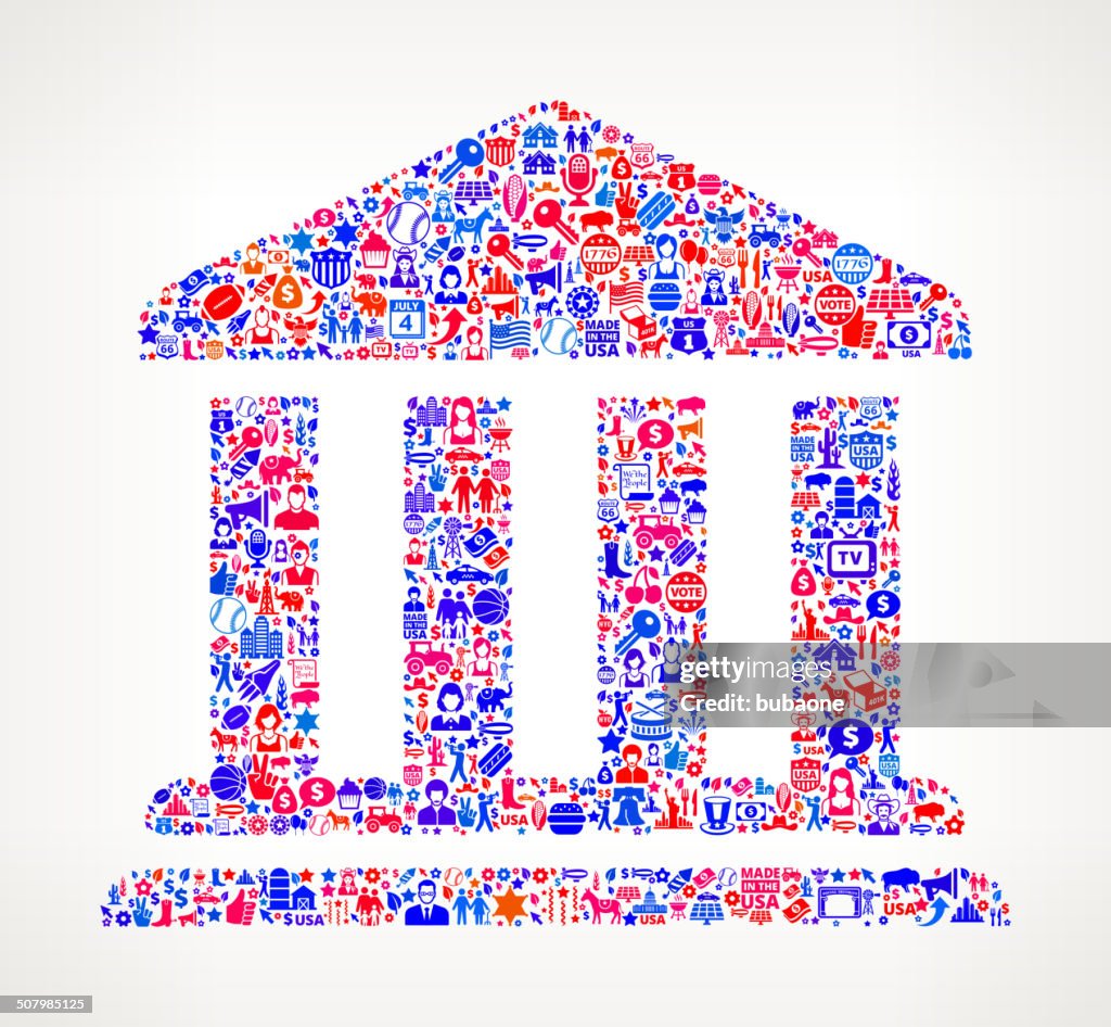 Court House US royalty free vector art Pattern