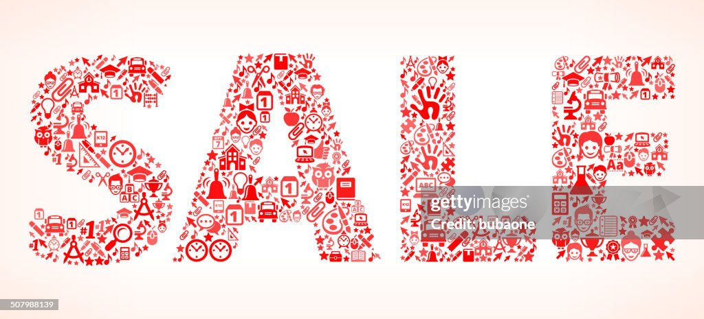 Sale on Red educational royalty free vector art Pattern