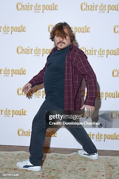 Jack Black attends Goosebumps -Chair de Poule- Paris Photocall at Hotel Bristol on February 2, 2016 in Paris, France.